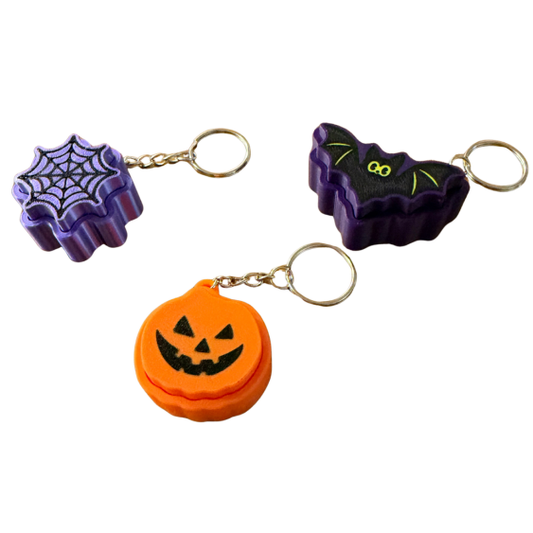 Spooky Halloween Fidget Clicker Keychain Trio