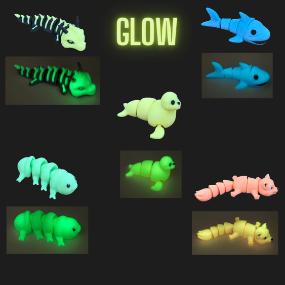 Articulated Creature Pencil Topper Set with Color-Change “Mood” Pencils (3-Pack)